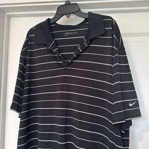 Nike Golf Black Striped Polo